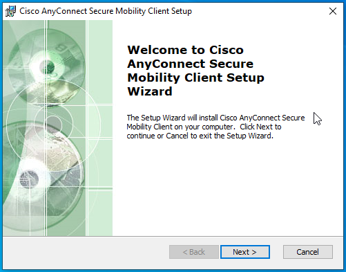 The installation client of Cisco AnyConnect.