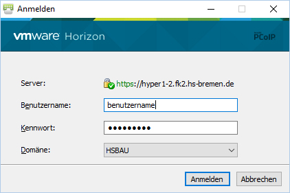 3. Anmeldung am Connection Server 4