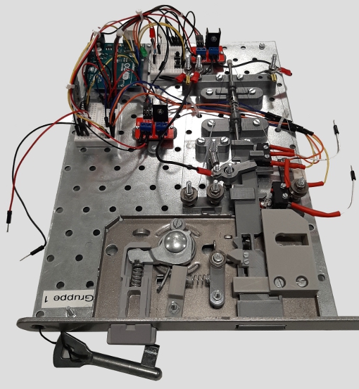 Aufbau eines elektrischen Schlosses.  Aufbau eines elektrischen Schlosses.
