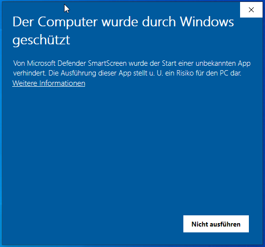 Fenster von Microsoft Defender.
