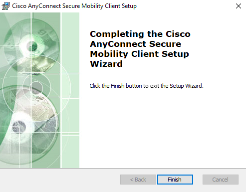 Cisco AnyConnect Secure Mobility Client.