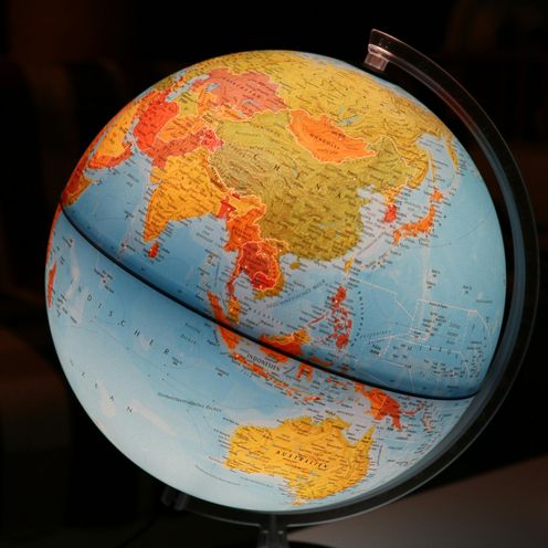 Global-Ready & All-Set für Internationale Zusammenarbeit Globus mit Teilen von Afrika, Asien, Australien, und Europa