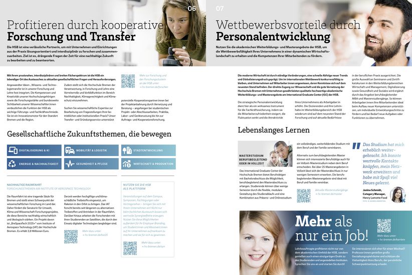 Innenseiten der Broschüre "Fachkräfte von morgen gesucht?"