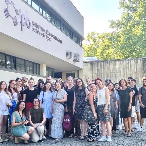 Gruppenfoto von Studierenden und Lehrenden des Instituto Polytecnico de Braganca (Portugal) und der HSB. 