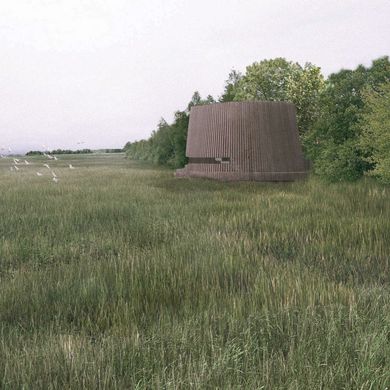 Projekt von Outerspace 2022 mit Außenvisualisierung: Stadt. Land. Kunst. Verweise in die Landschaft