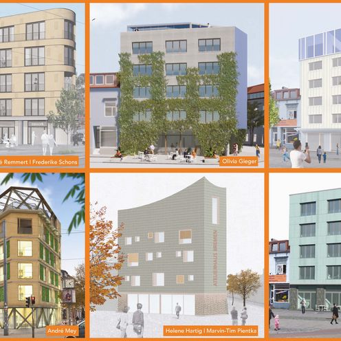  Ergebniszusammenstellung Ausstellung "Erhalte das Bestehende!" - Entwurfsansichten verschiedener Geb&auml;ude 