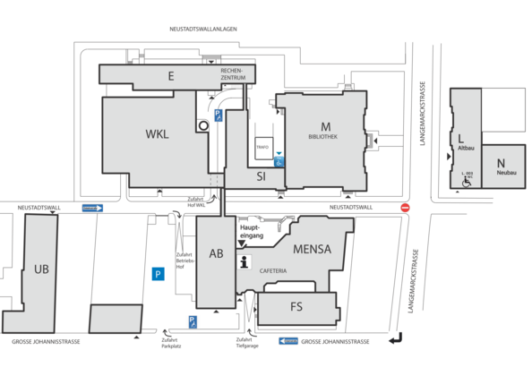 Lageplan Campus Neustadtswall