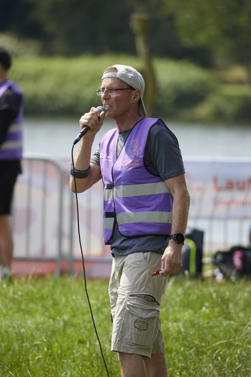 Nahaufnahme von Ingo Heidrich, Sportbeauftragter der Hochschule Bremen beim 5. Swim&Run am Werdersee