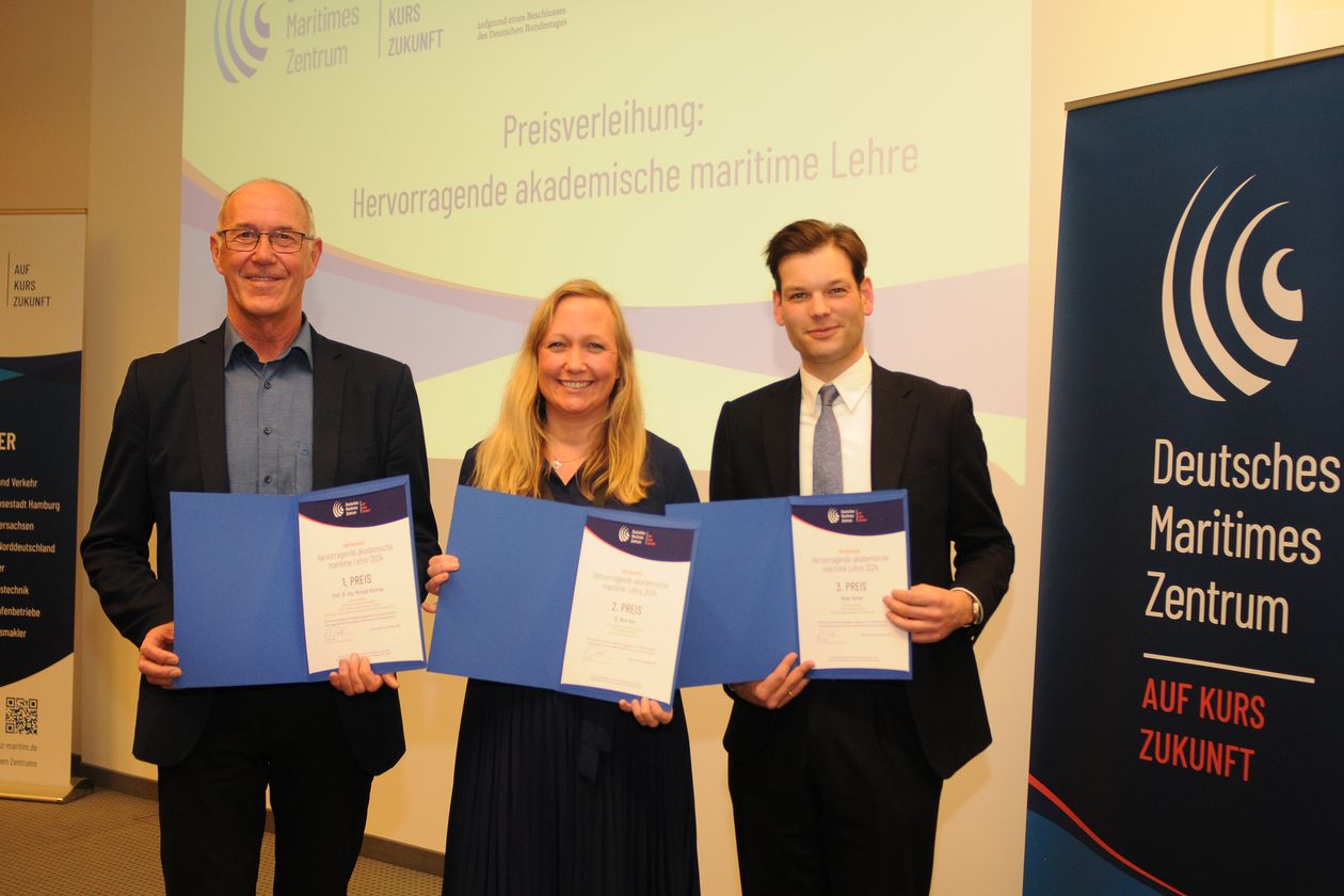 Preistr&auml;ger:innen im Wettbewerb &bdquo;Hervorragend akademische maritime Lehre 2024