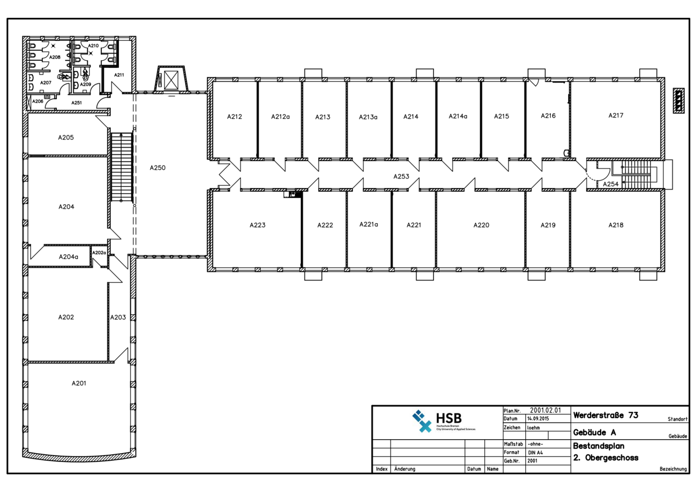 Campus Werderstraße - Lageplan - 2. Obergeschoß