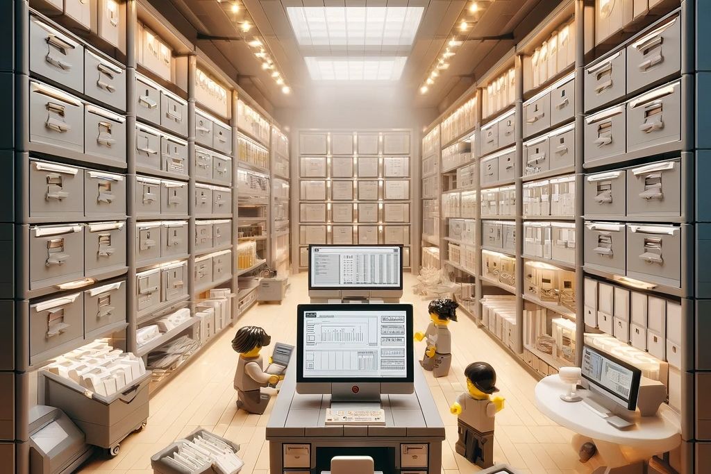 In Lego dargestellte Archivierung von Forschungsdaten