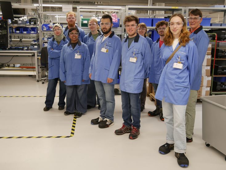 Gruppenbild der Studierenden beim Besuch der Firma Hach Lange GmbH. Foto: HSB / Antje Clasen