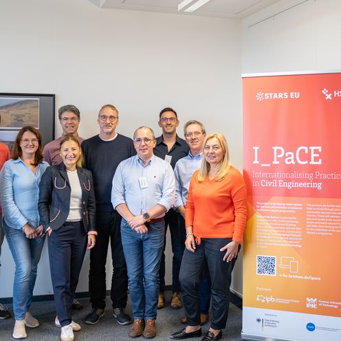 Gruppenbild vom I_PaCE &ndash; Workshop &ndash; L&auml;nder&uuml;bergreifende internationale Lehre an der HSB. Foto: HSB Gruppenbild vom I_PaCE &ndash; Workshop &ndash; L&auml;nder&uuml;bergreifende internationale Lehre an der HSB. Foto: HSB