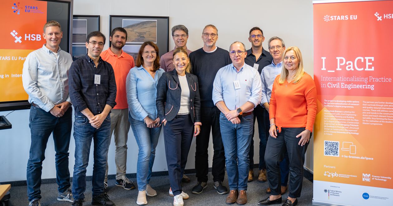 Group picture from the I_PaCE - Workshop - Cross-border international teaching at the HSB. Foto:HSB