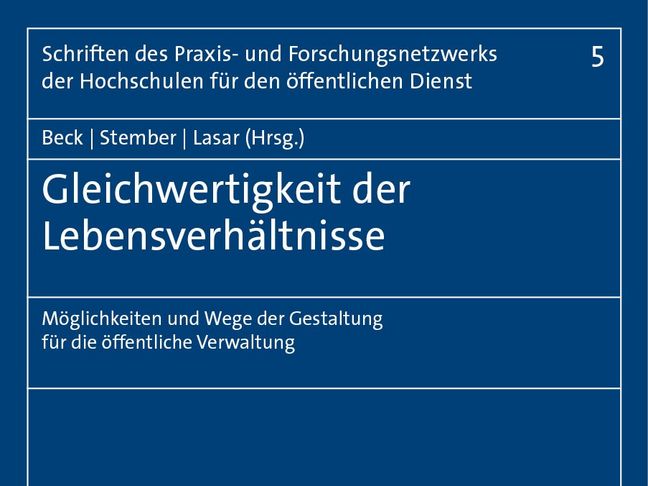 Das blaue Cover des Buches "Gleichwertigkeit der Lebensverhältnisse"