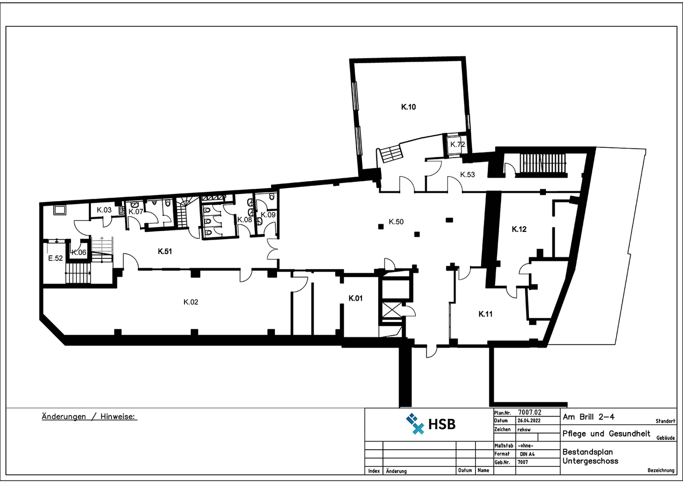 Grundriss Am Brill Kellergeschoss