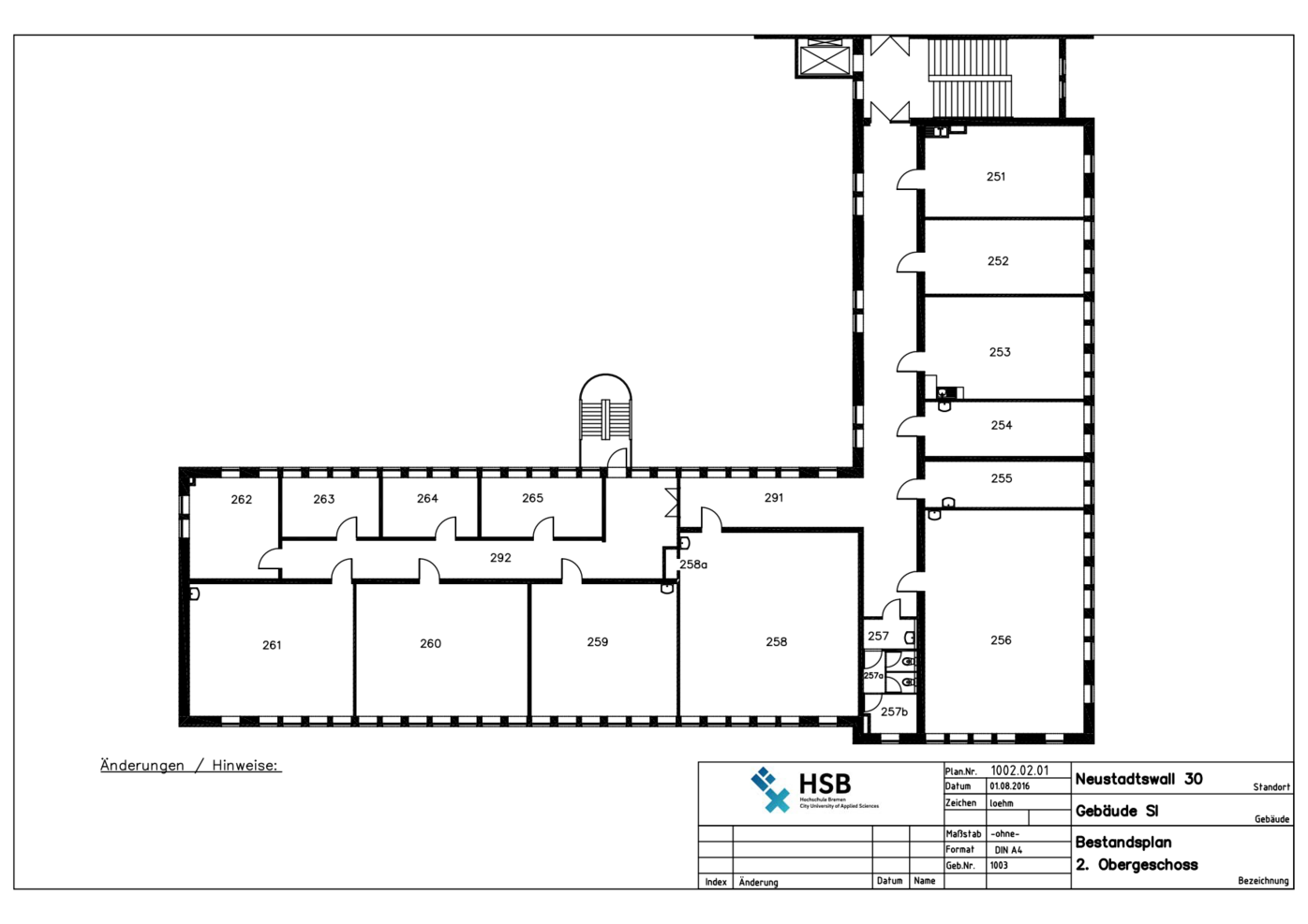Campus Neustadtswall - Lageplan - SI-Gebäude - 2. OG