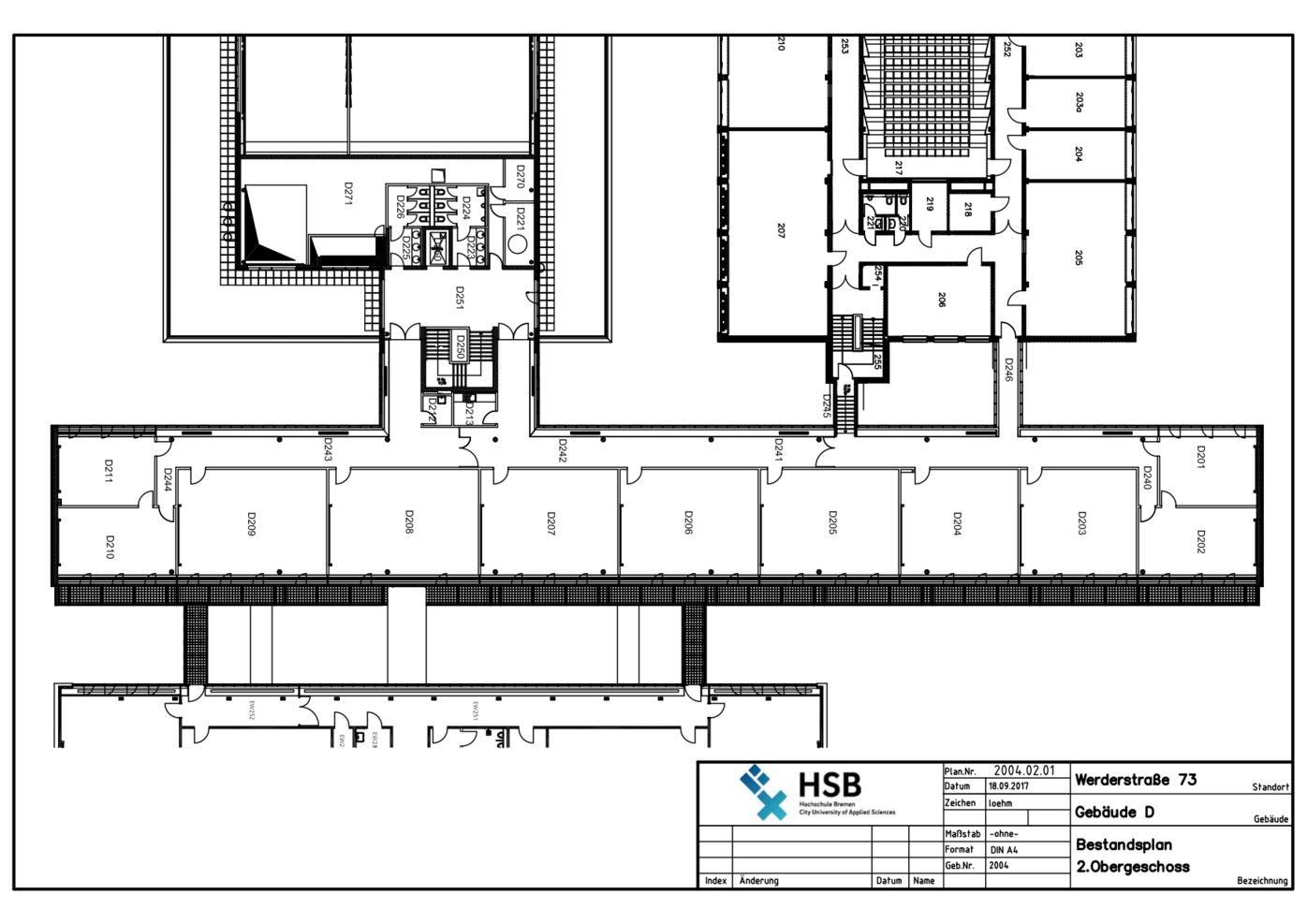 Campus Werderstraße - Lageplan - D-Gebäude - 2. OG