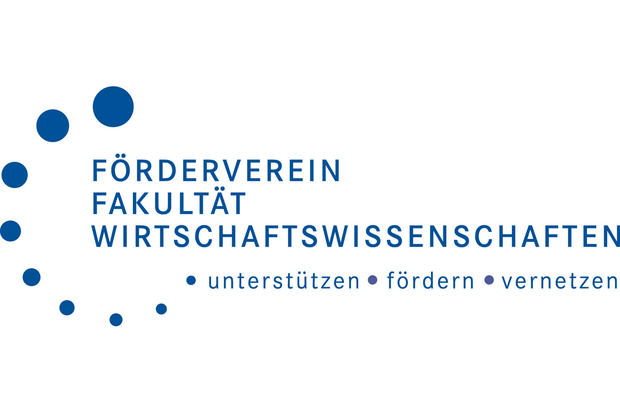 Logos des Fördervereins der Fakultät Wirtschaftswissenschaften.