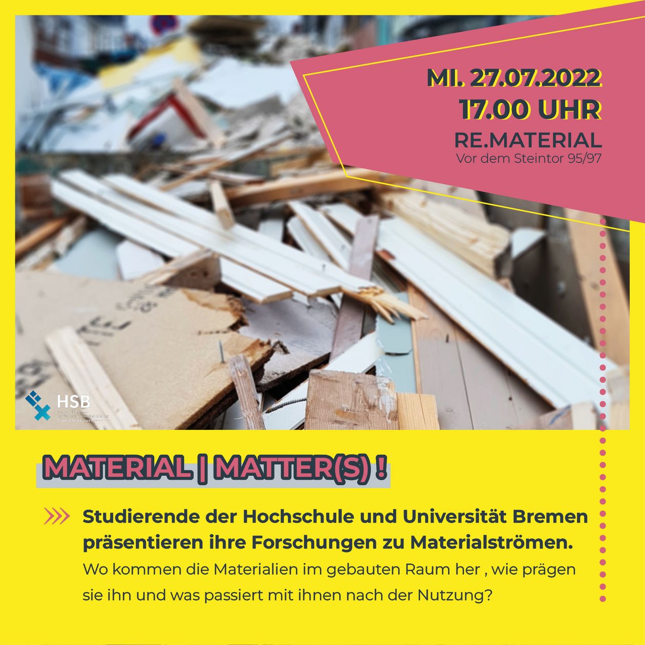 Ausstellungsplakat Ausstellung Material Matters