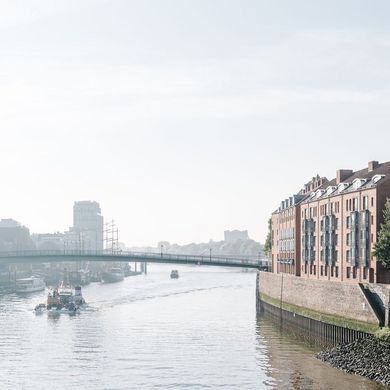 Bremer Innenstadt mit dem Blick auf die Weser.