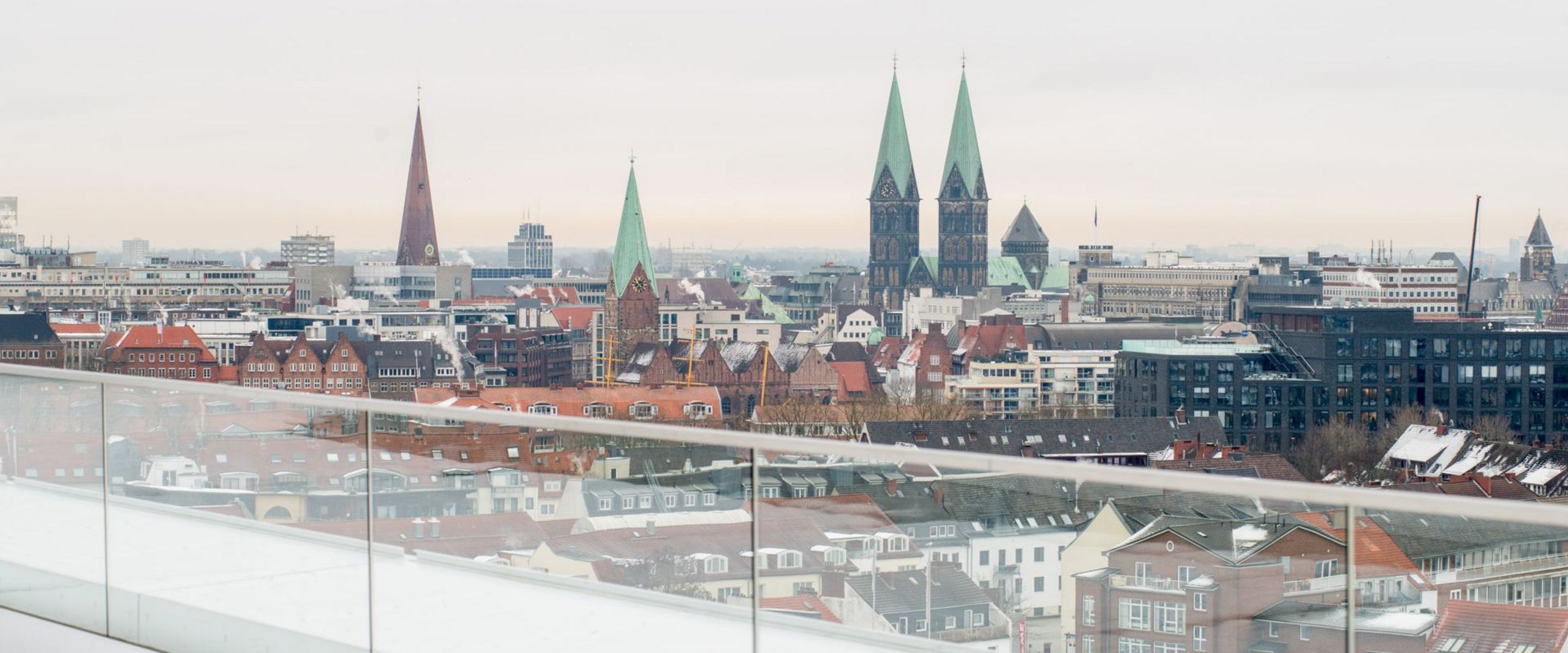 Aussicht über Bremen mit Dom.