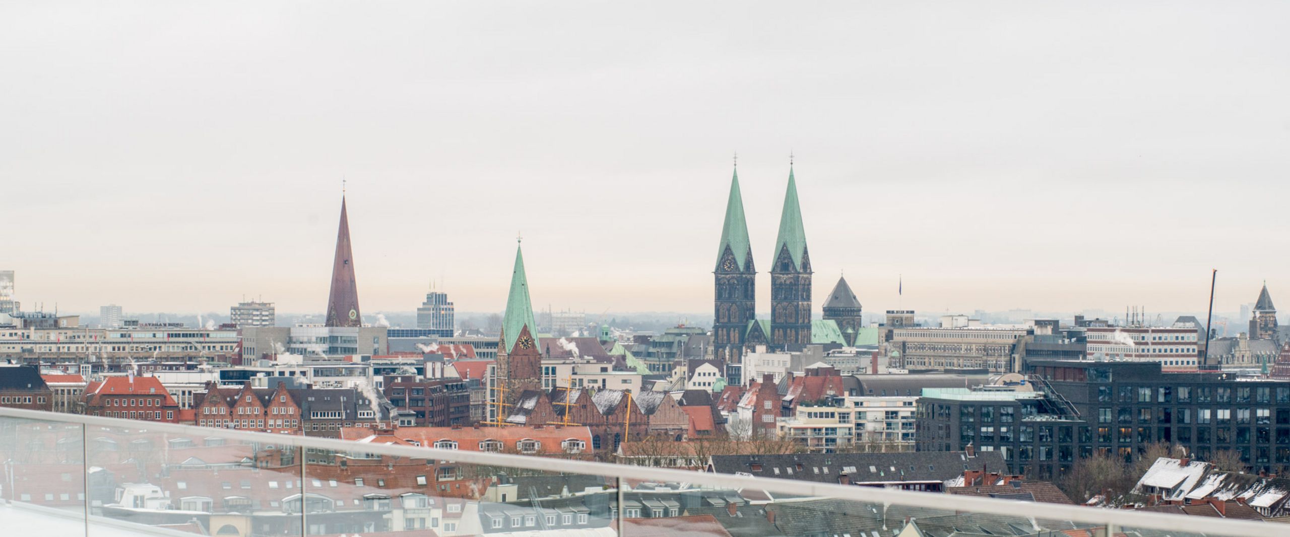 Aussicht über Bremen mit Dom.