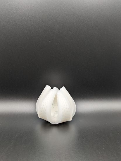 weißer Stern aus Silikon und Kunstoff, der geschlossen ist.