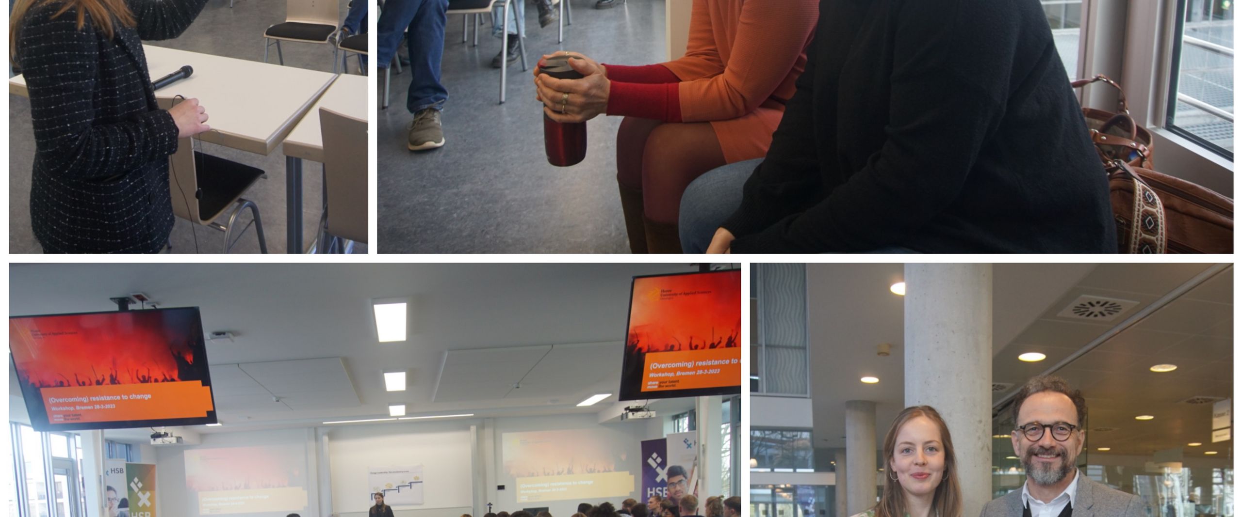 Change Management Seminar Studierende und Lehrende im Austausch beim Change Management Seminar