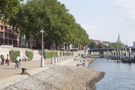 Schlachte-Weserpromenade in Bremen Schlachte-Weserpromenade in Bremen