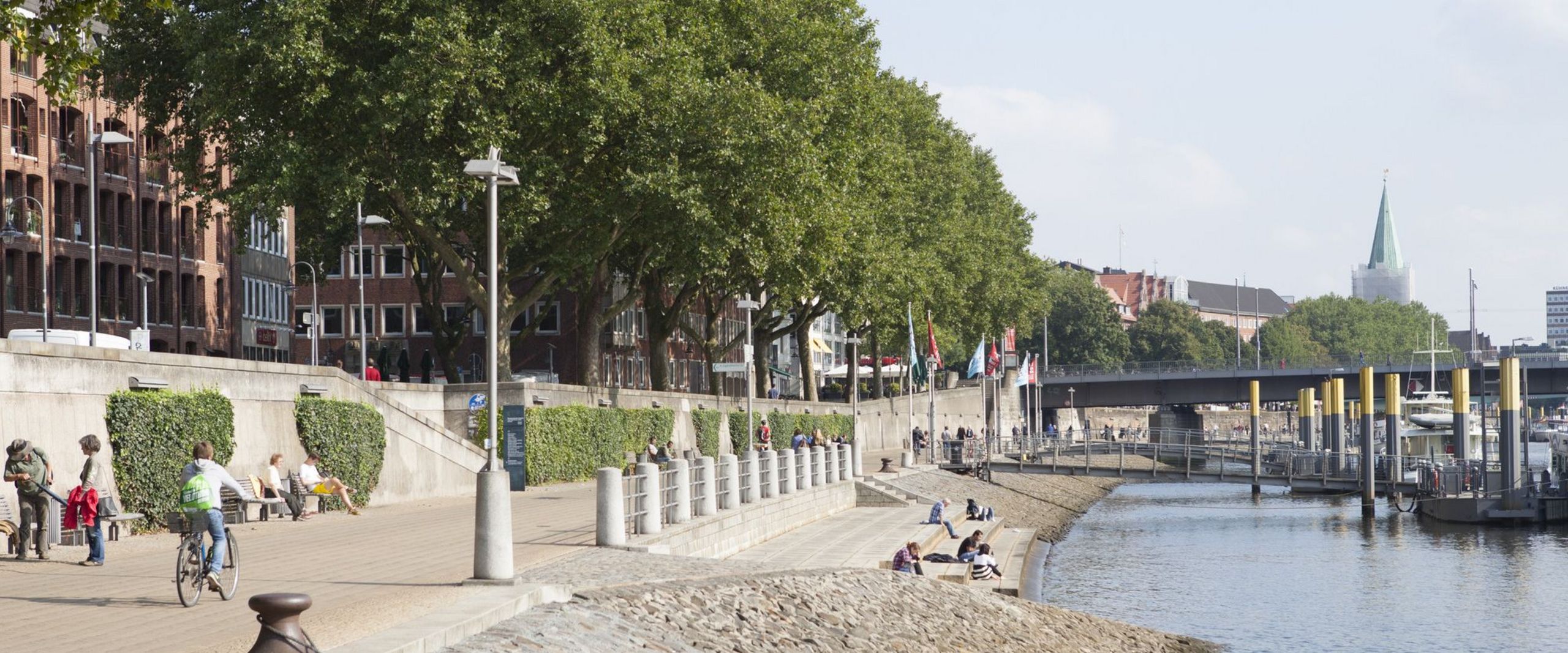 Schlachte-Weserpromenade in Bremen