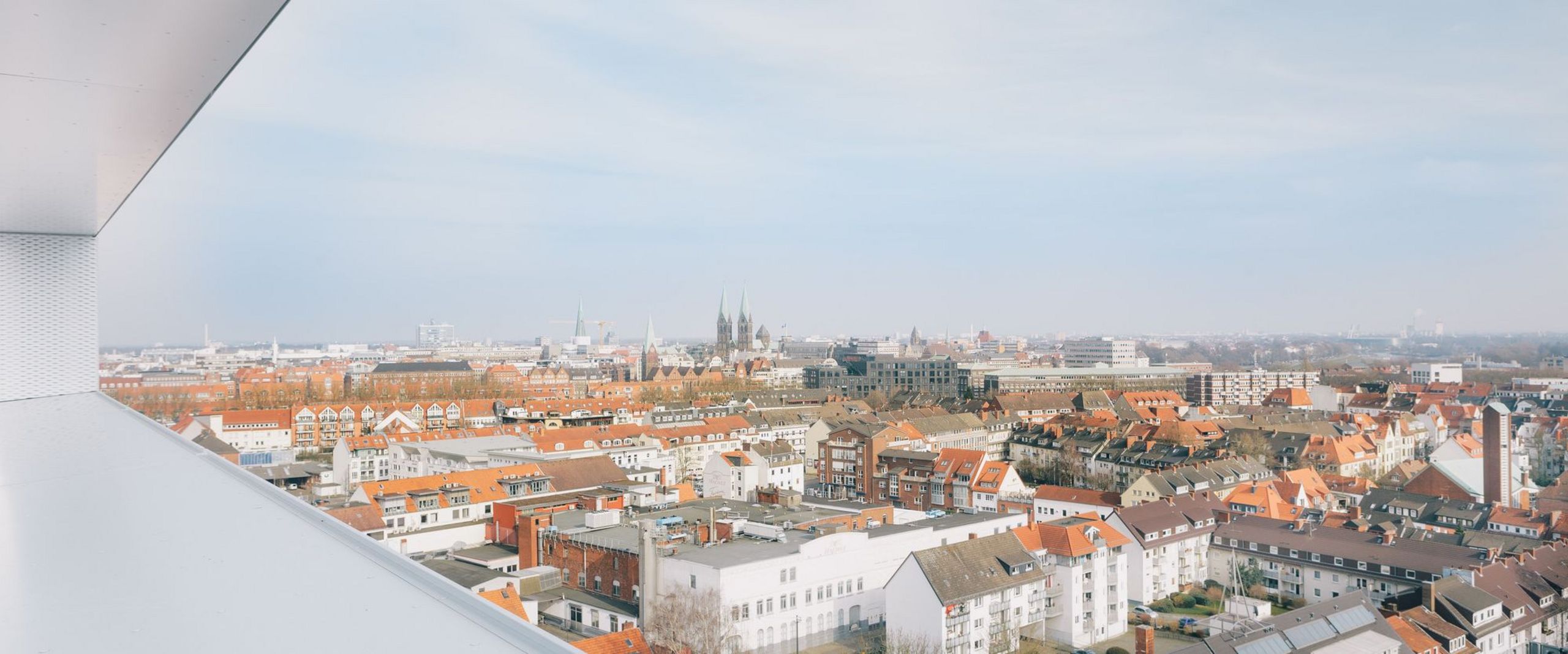 Blick vom AB-Gebäude auf die Bremer Innenstadt