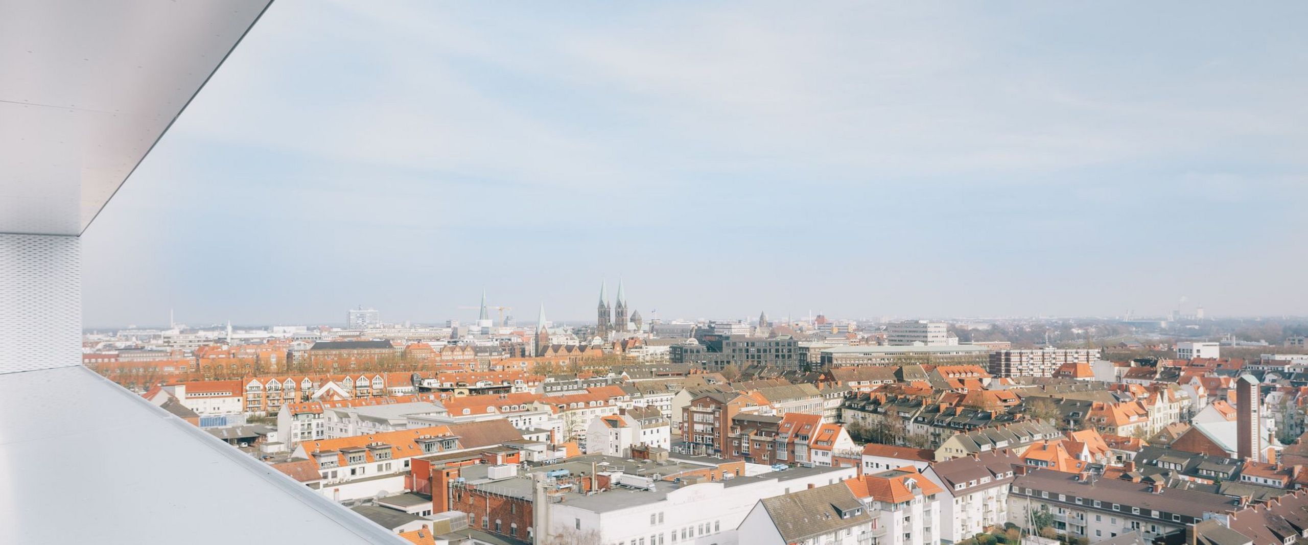 Blick vom AB-Gebäude auf die Bremer Innenstadt