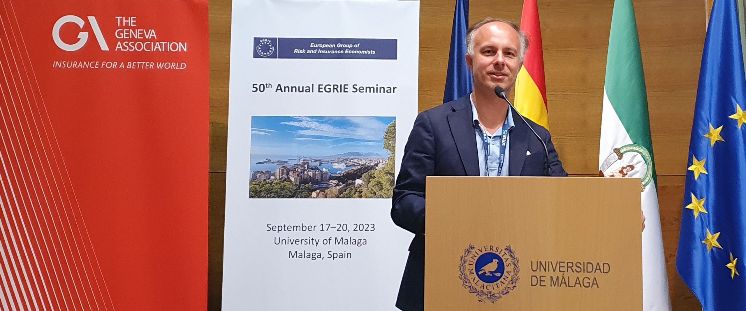 Prof. Dr. Stefan Veith pr&auml;sentiert auf dem EGRIE-Seminar in Spanien
