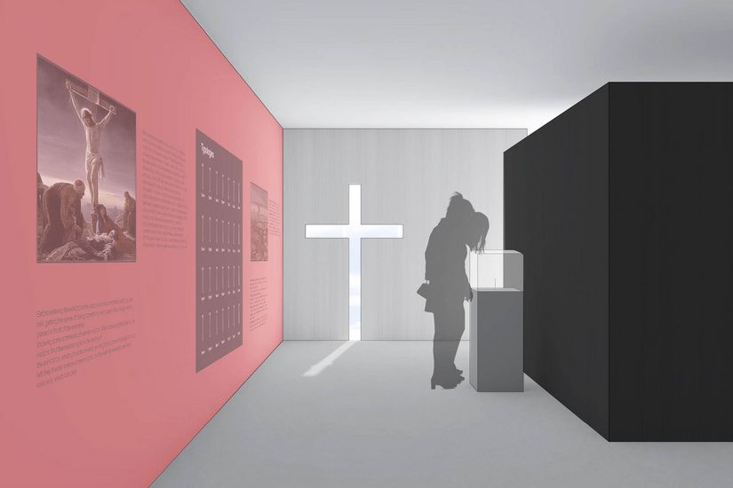 Grafik von einem Raum der Nails Exhibition.