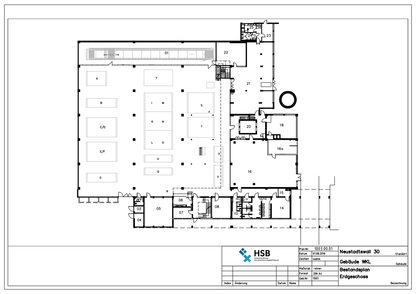 Campus Neustadtswall - Lageplan - WKL-Halle - Erdgeschoss