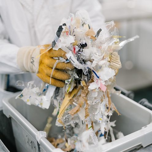 Versuchsmaterial im Labor f&uuml;r Kreislaufwirtschaft