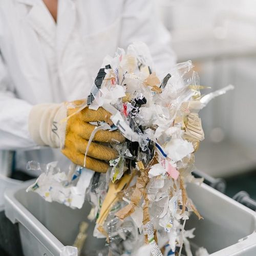 Versuchsmaterial im Labor für Kreislaufwirtschaft