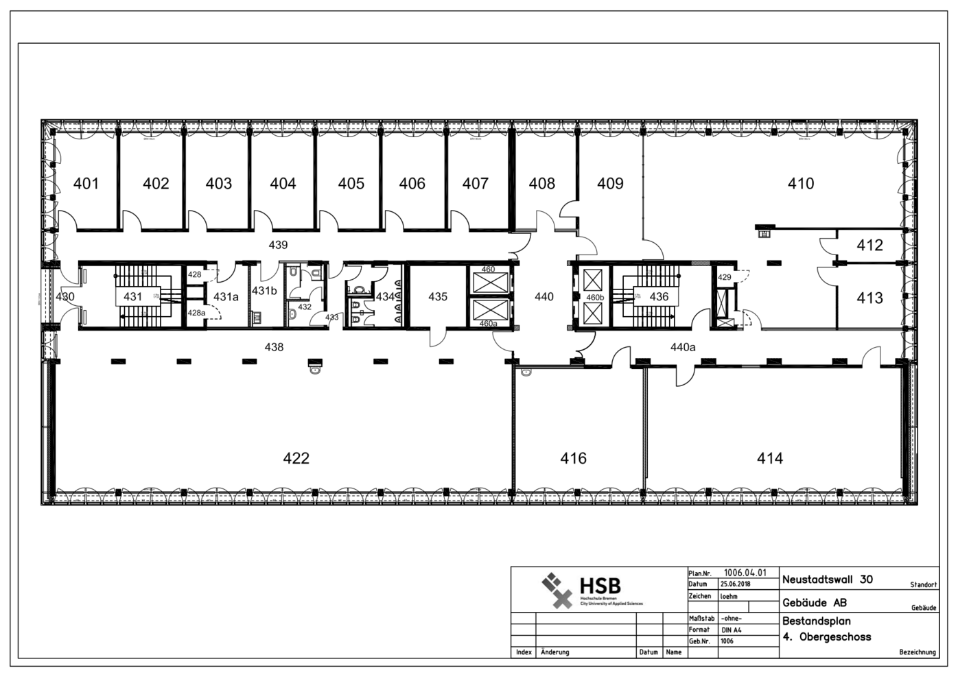 Campus Neustadtswall - Lageplan - AB-Gebäude - 4. OG