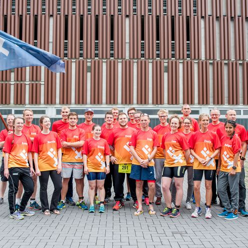 Ein Gruppenbild aller HSB L&auml;ufer:innen.