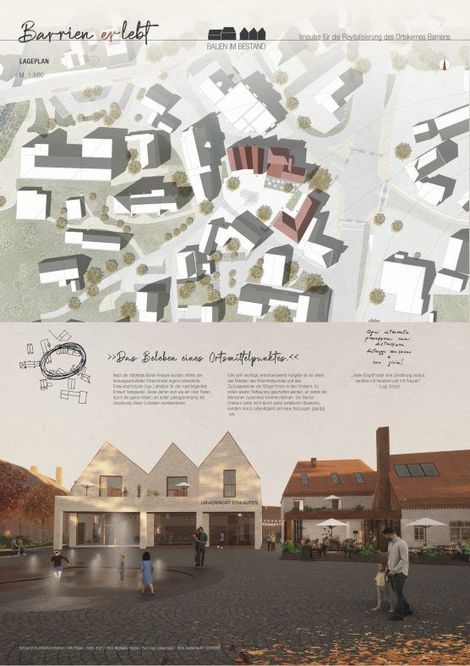 1. Preis | Birte Büntemeier: „Barrien erlebt“ Bauen im Bestand – Impulse für die Revitalisierung des Ortskernes Barriens