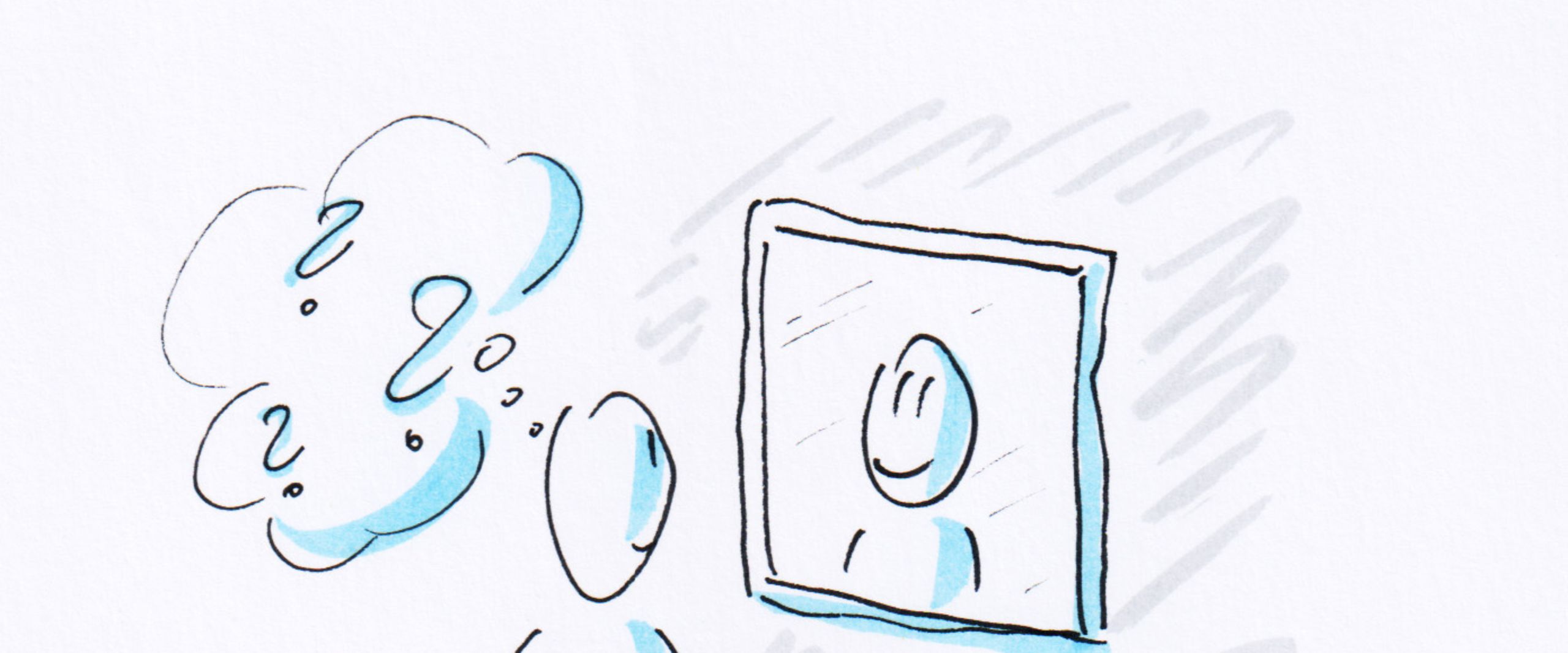 Who Cares Motiv: Person vor Spiegel