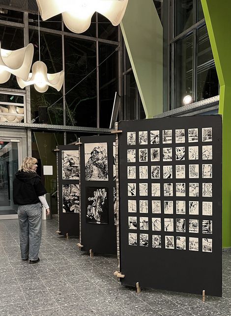 Ausstellung „Zeichnen mit Tusche – Zoom In/Out“ (Foto: HSB)