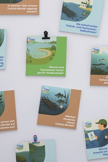 Bunte Karten auf wei&szlig;er Wand