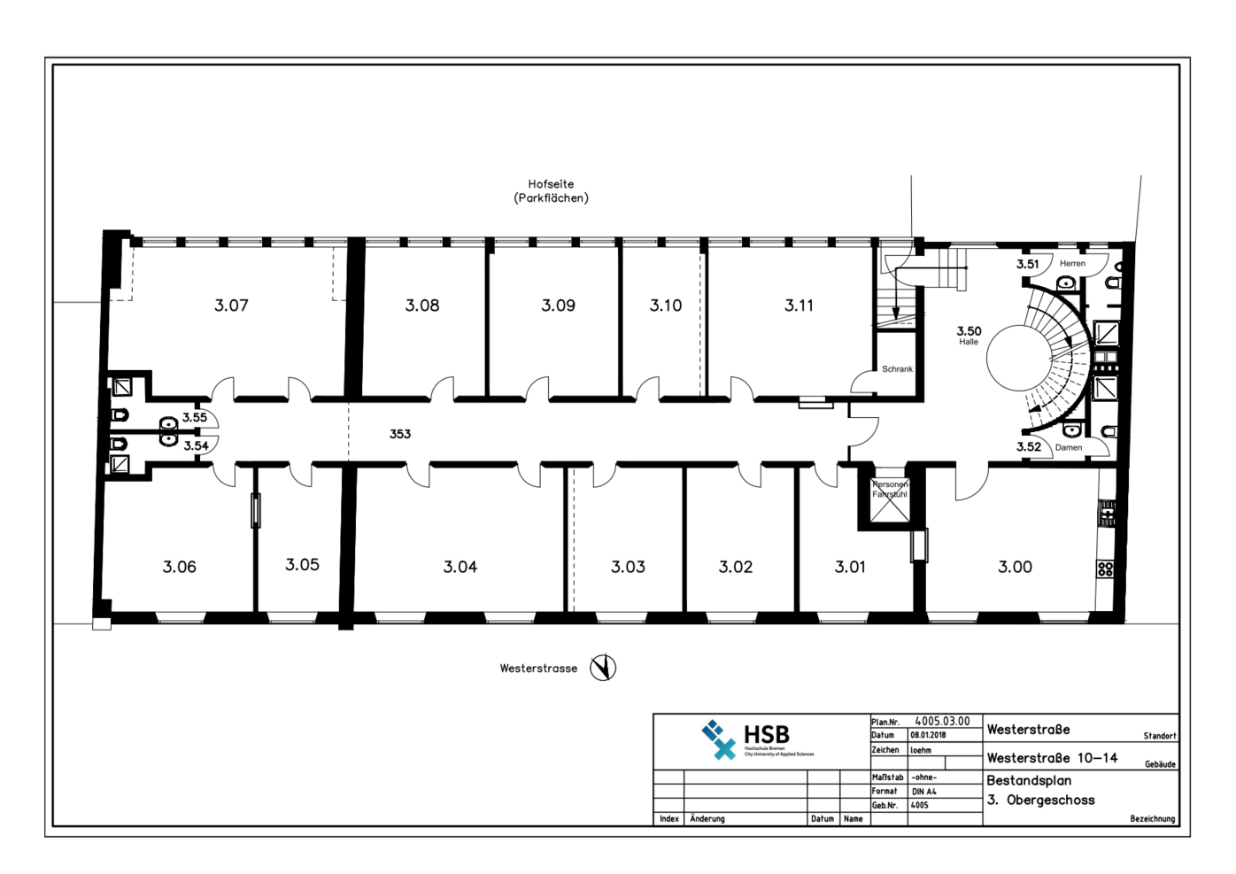Lageplan - Westerstraße - 3. OG