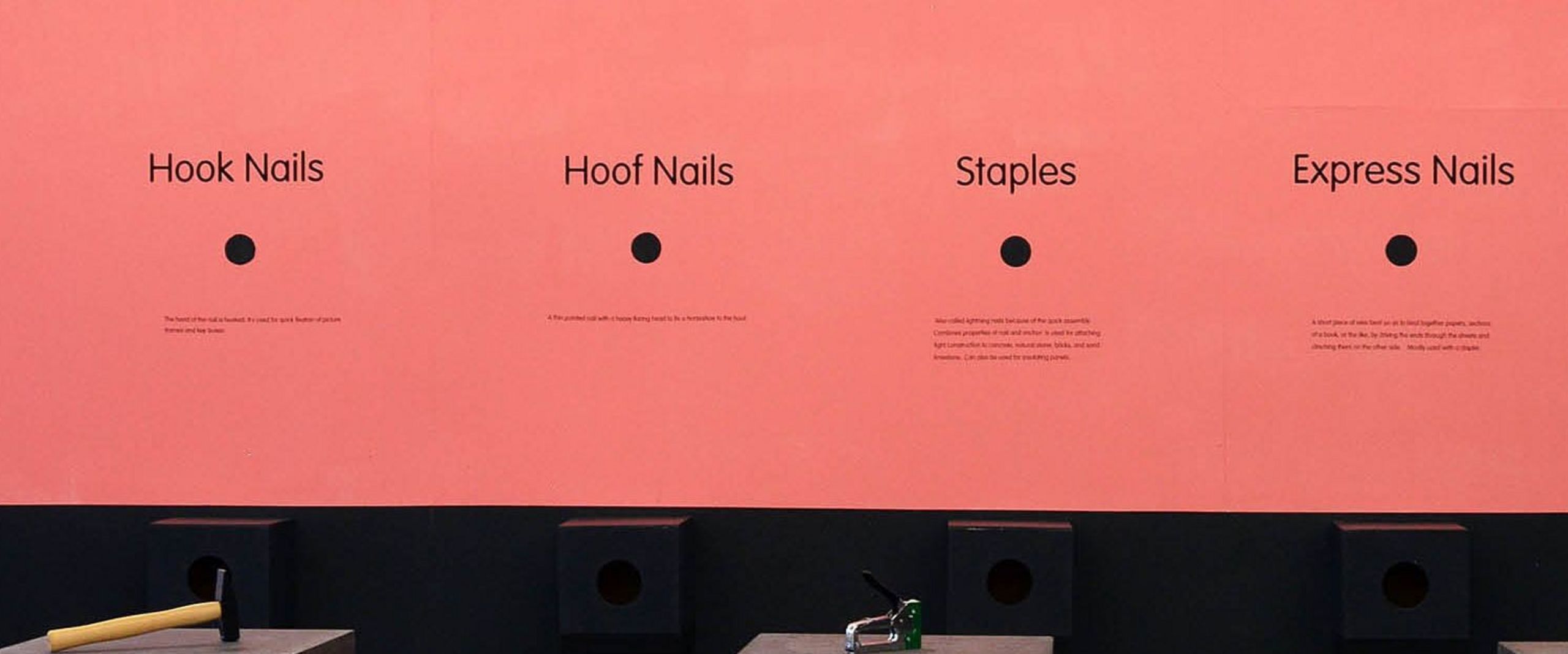 Präsentationsaufbau für verschiedene Arten von Nails.