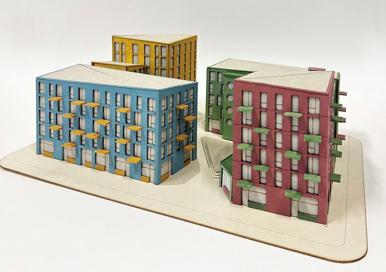 Integratives Wohnen im Werftquartier, Modellfoto @ Carla Reinicke & Jonas Bultmann (Hochschule Bremen)