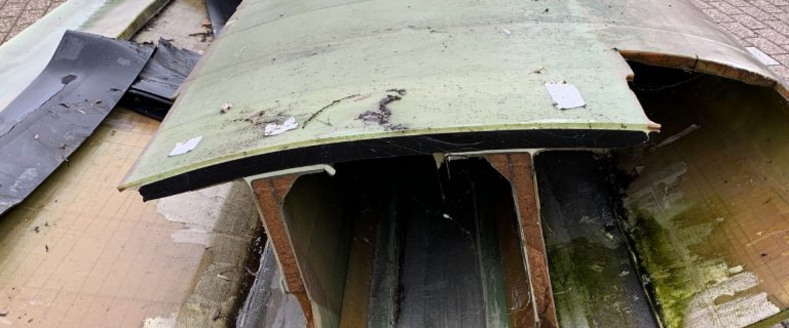 Rotorblatt Demontiertes Rotorblatt