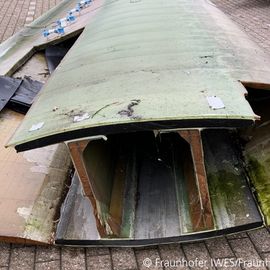 Demontiertes Rotorblatt