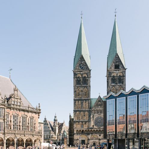 Bremer Marktplatz Blick auf den Bremer Marktplatz und den Dom